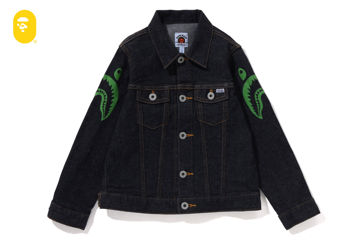 BAPE SIDE SHARK 10 OZ 彈性牛仔外套