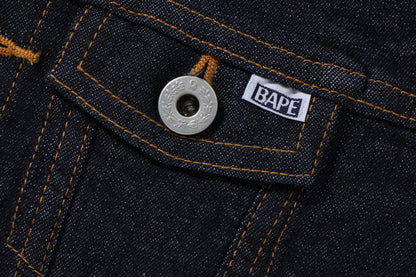 BAPE SIDE SHARK 10 OZ 彈性牛仔外套