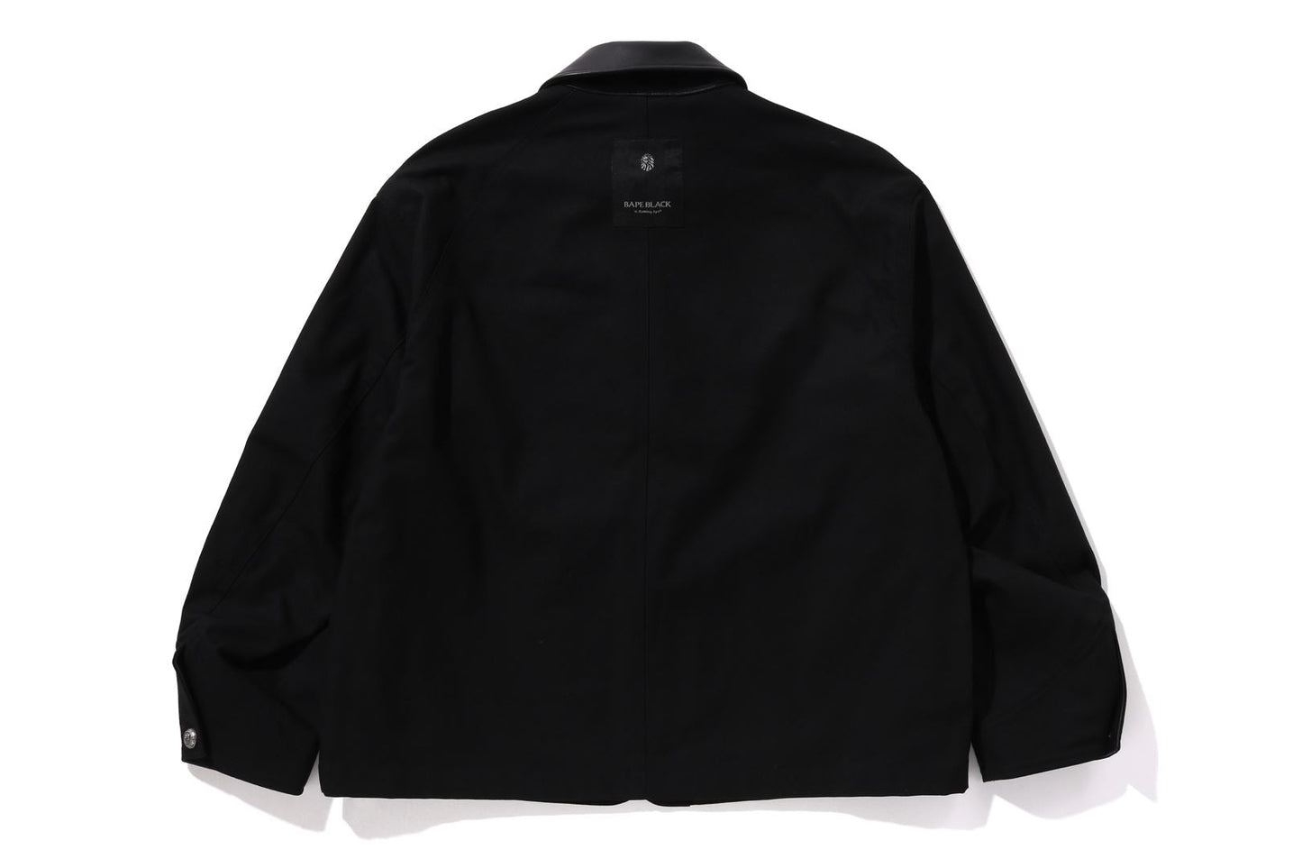 BAPE 黑色皮革修飾工裝外套