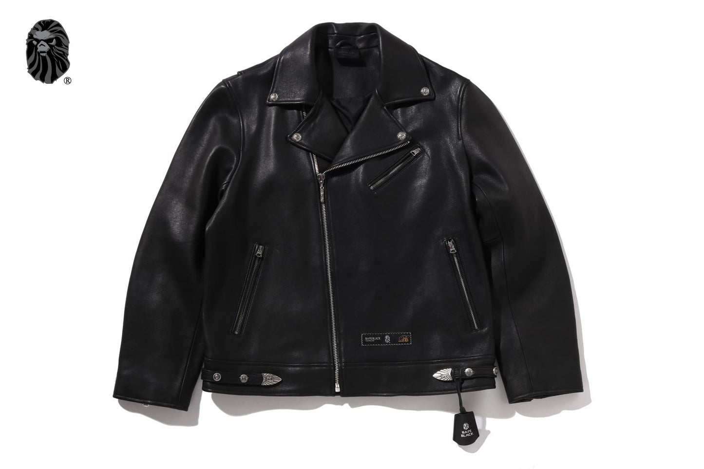 BAPE LEATHER WESTERN RIDER BIKER #1