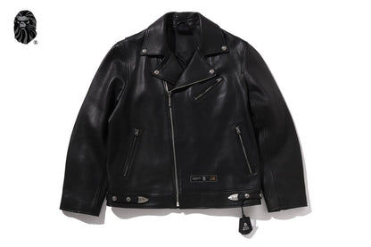 BAPE LEATHER WESTERN RIDER BIKER #1