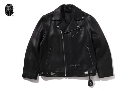 BAPE LEATHER WESTERN RIDER BIKER #1