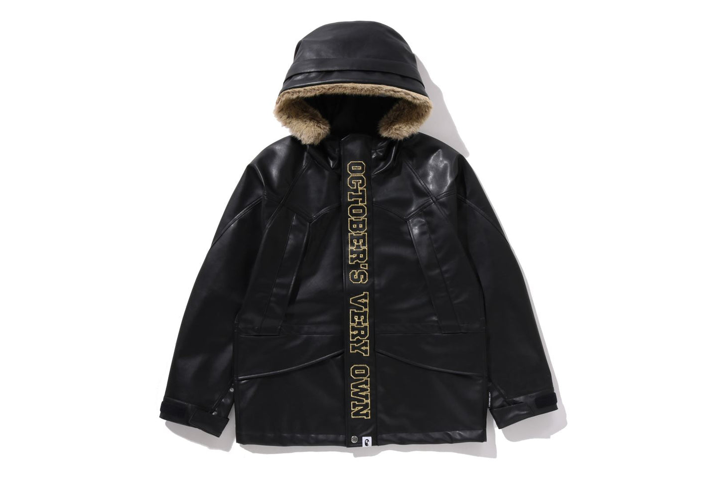 BAPE 【 BAPE X OVO 】合成可洗皮雪板外套
