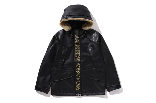 BAPE【 BAPE X OVO 】合成可洗皮雪板外套