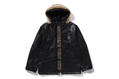 BAPE 【 BAPE X OVO 】合成可洗皮雪板外套