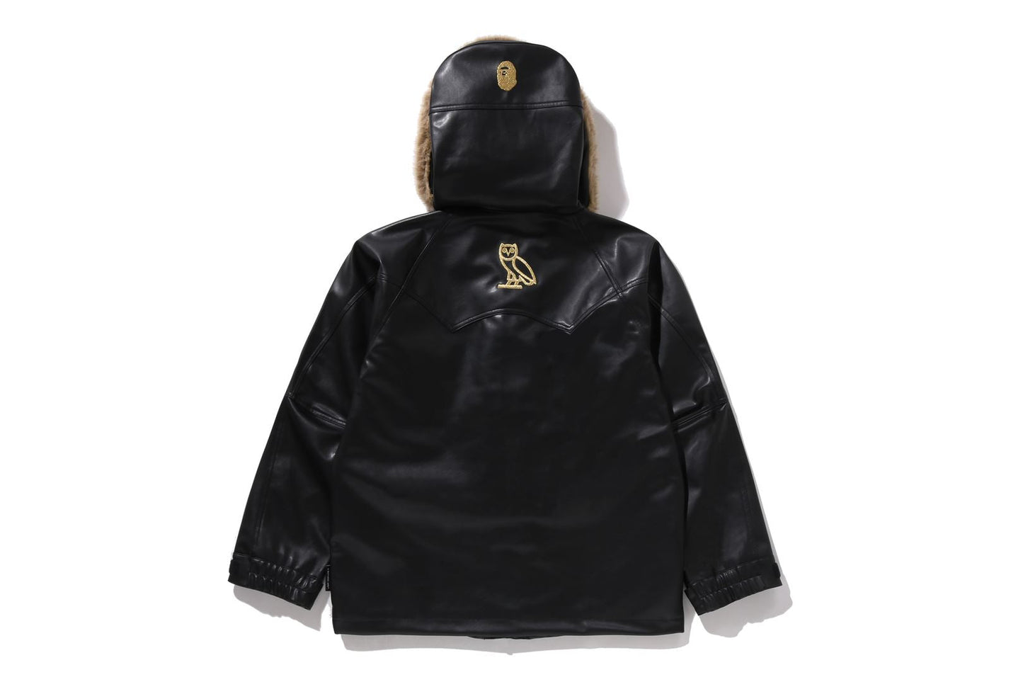 BAPE 【 BAPE X OVO 】合成可洗皮雪板外套