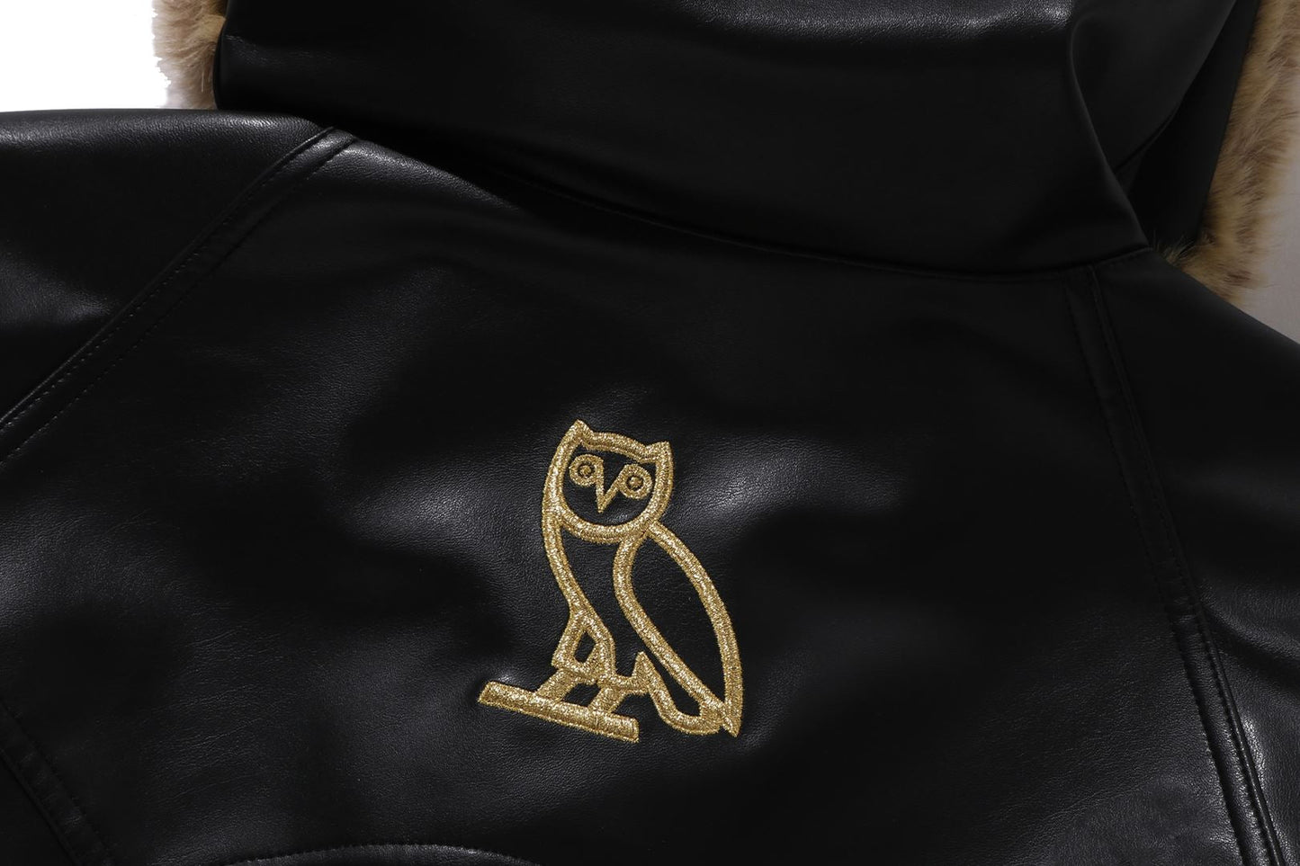 BAPE 【 BAPE X OVO 】合成可洗皮雪板外套
