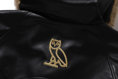 BAPE 【 BAPE X OVO 】合成可洗皮雪板外套