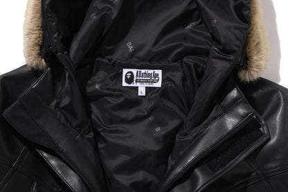 BAPE 【 BAPE X OVO 】合成可洗皮雪板外套