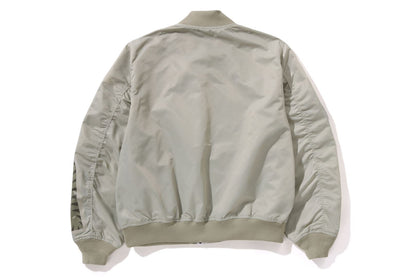 BAPE TONAL CHAIN STITCH SHARK BOMBER JACKET