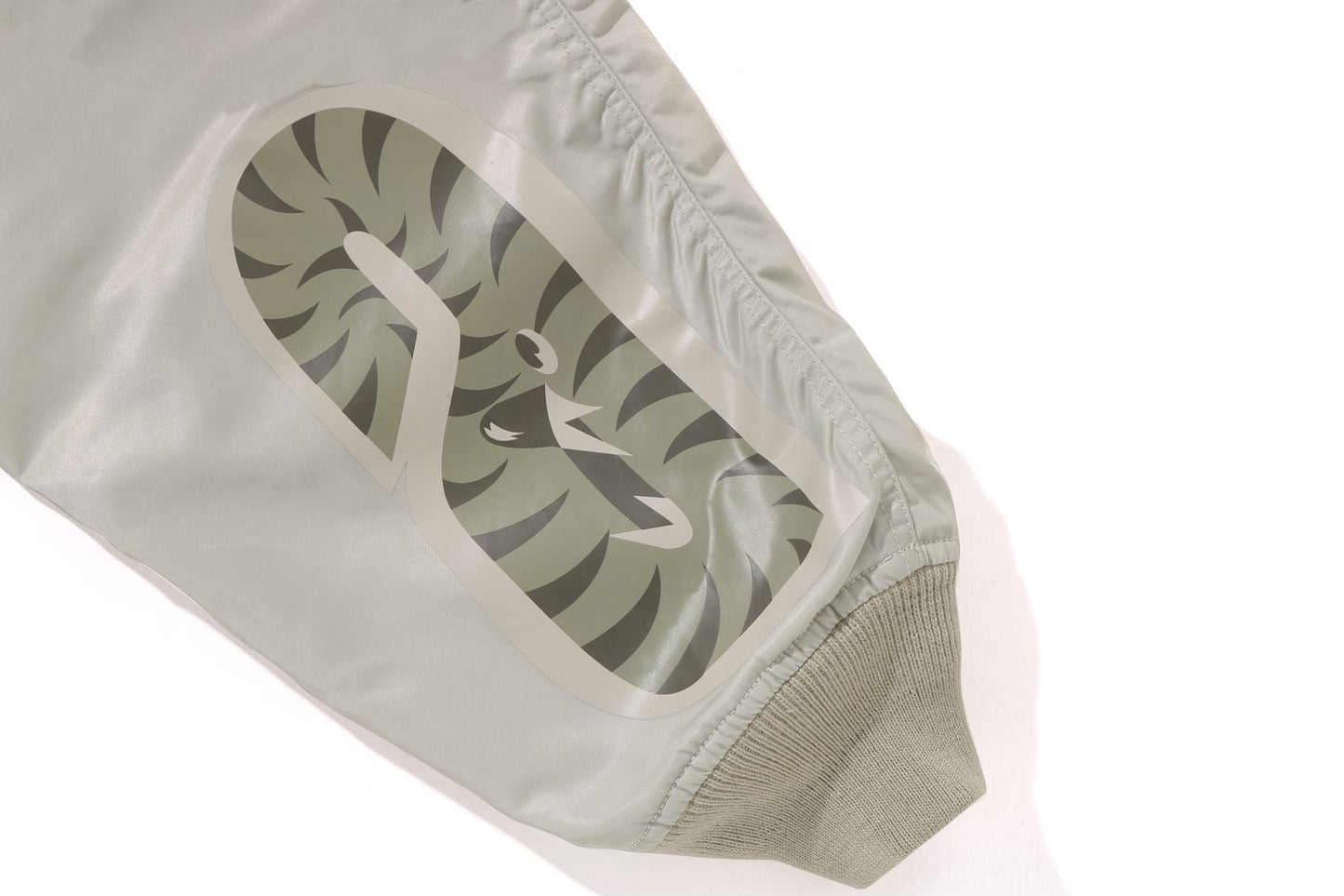 BAPE TONAL CHAIN STITCH SHARK BOMBER JACKET