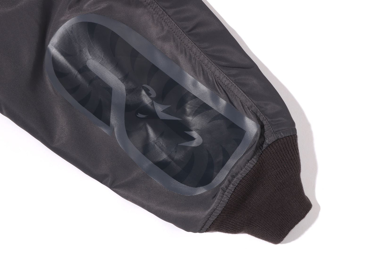 BAPE TONAL CHAIN STITCH SHARK BOMBER JACKET