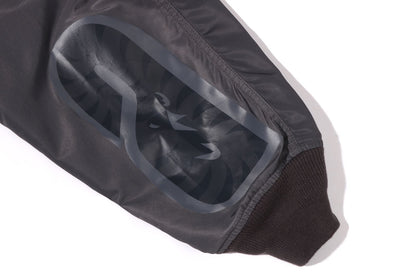 BAPE TONAL CHAIN STITCH SHARK BOMBER JACKET