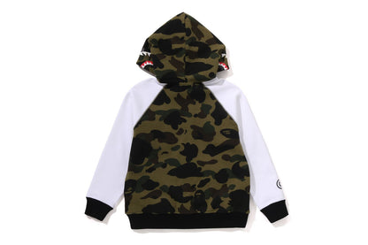 BAPE 1ST CAMO SHARK HOODIE SWEAT VARSITY JACKET