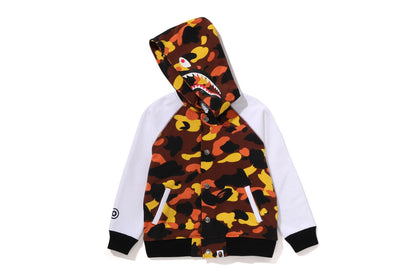 BAPE 1ST CAMO SHARK HOODIE SWEAT VARSITY JACKET