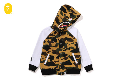 BAPE 1ST CAMO SHARK HOODIE SWEAT VARSITY JACKET