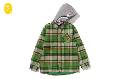 BAPE CHECK 鯊魚帽T休閒外套