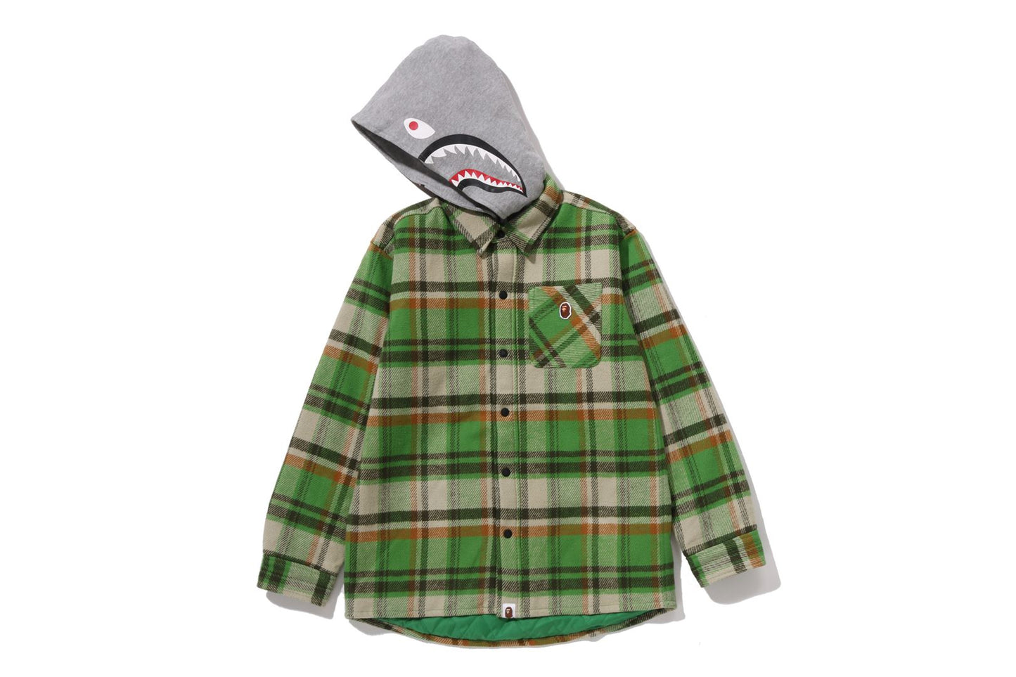 BAPE CHECK 鯊魚帽T休閒外套