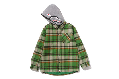 BAPE CHECK 鯊魚帽T休閒外套