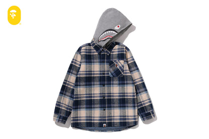 BAPE CHECK 鯊魚帽T休閒外套