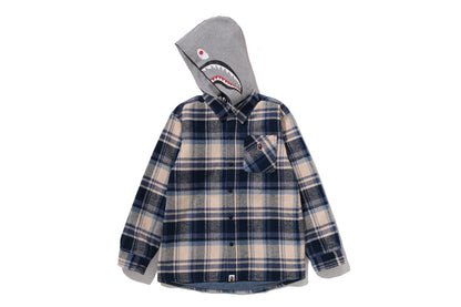 BAPE CHECK 鯊魚帽T休閒外套