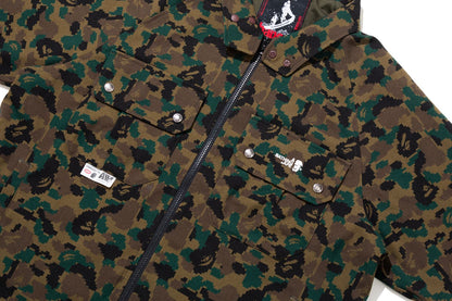 BAPE 【 BAPE BY KAZUKI KURAISHI 】PIXELATE CAMO DETACHABLE ZIP JACKET
