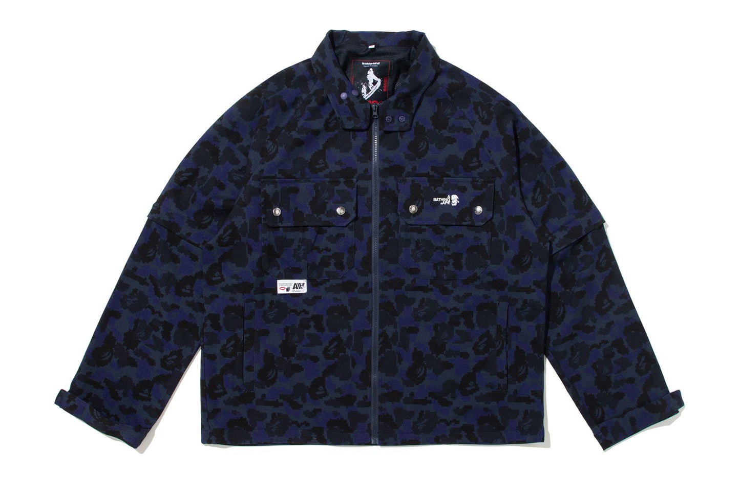 BAPE 【 BAPE BY KAZUKI KURAISHI 】PIXELATE CAMO DETACHABLE ZIP JACKET