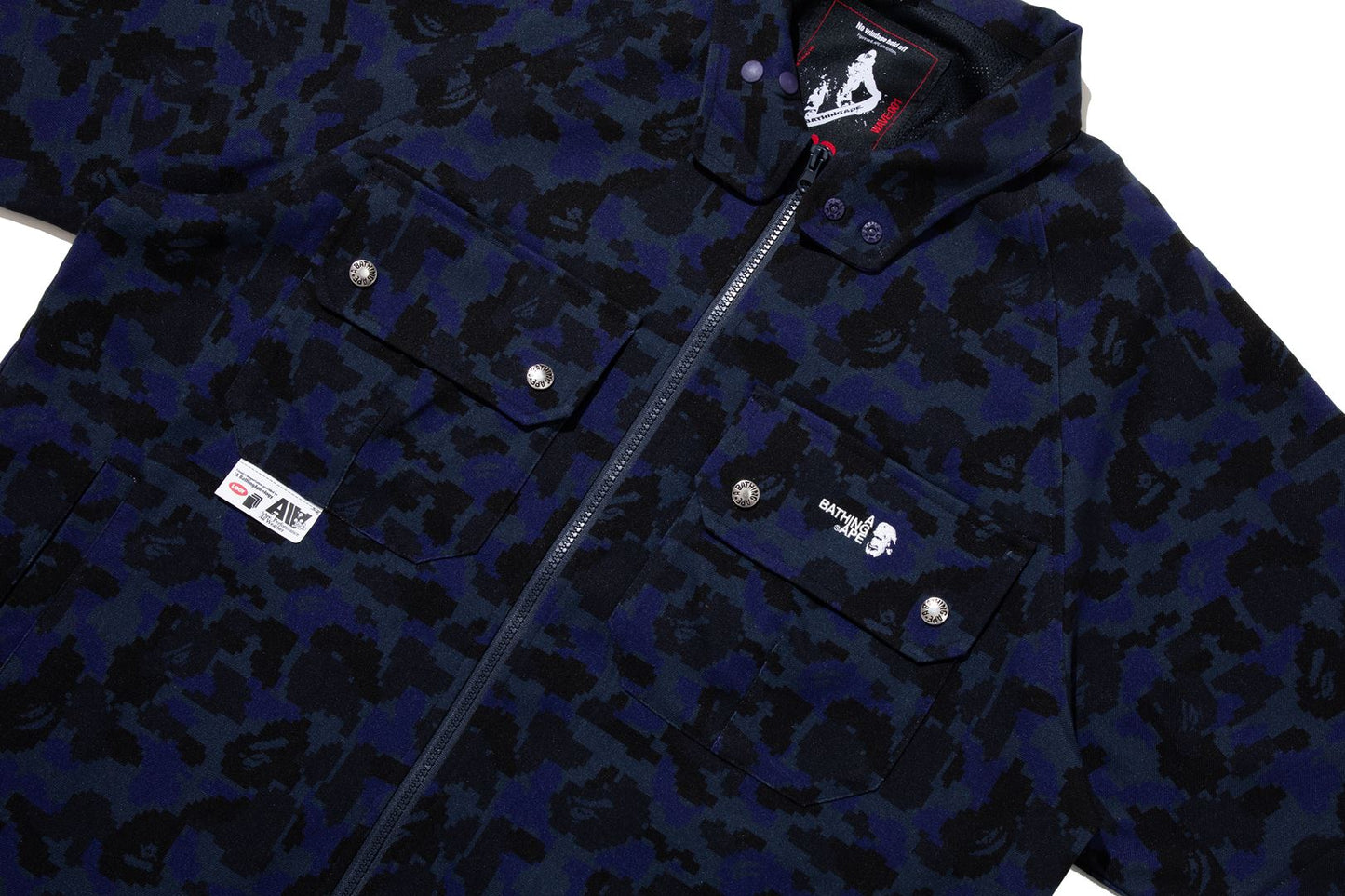 BAPE 【 BAPE BY KAZUKI KURAISHI 】PIXELATE CAMO DETACHABLE ZIP JACKET