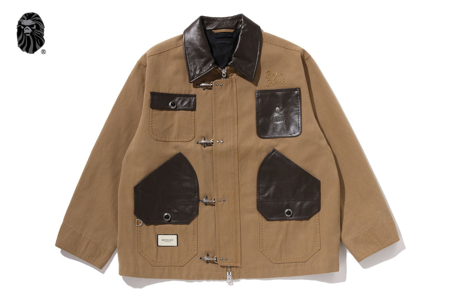 BAPE 黑色洗水工裝外套