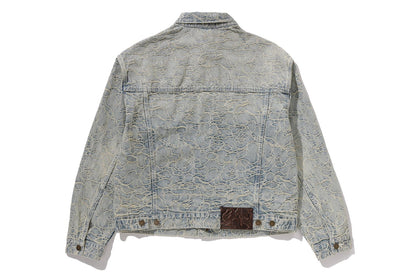 BAPE LINE CAMO JACQUARD 丹寧夾克