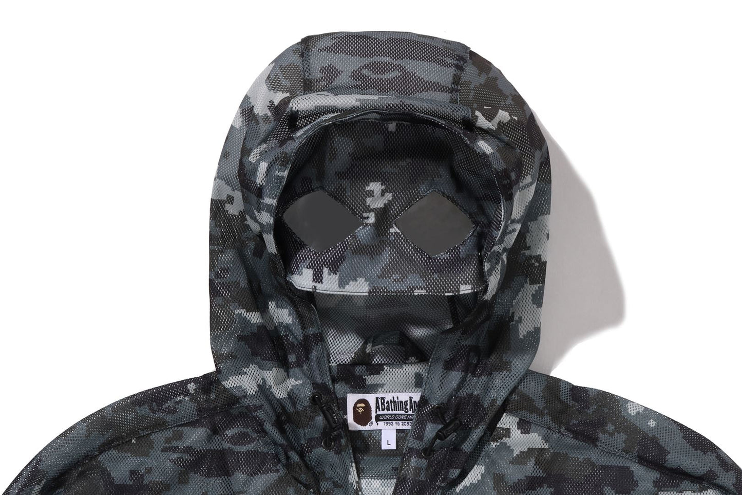 BAPE MULTI PIXEL CAMO MESH HOODIE JACKET