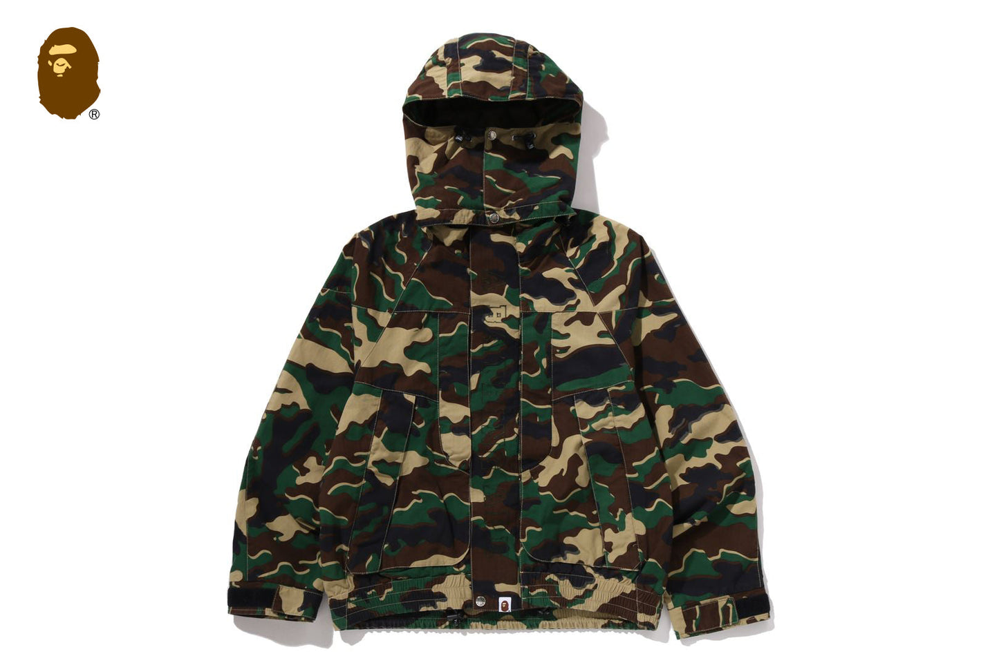 BAPE GLITCH WOODLAND CAMO 短款滑雪夾克