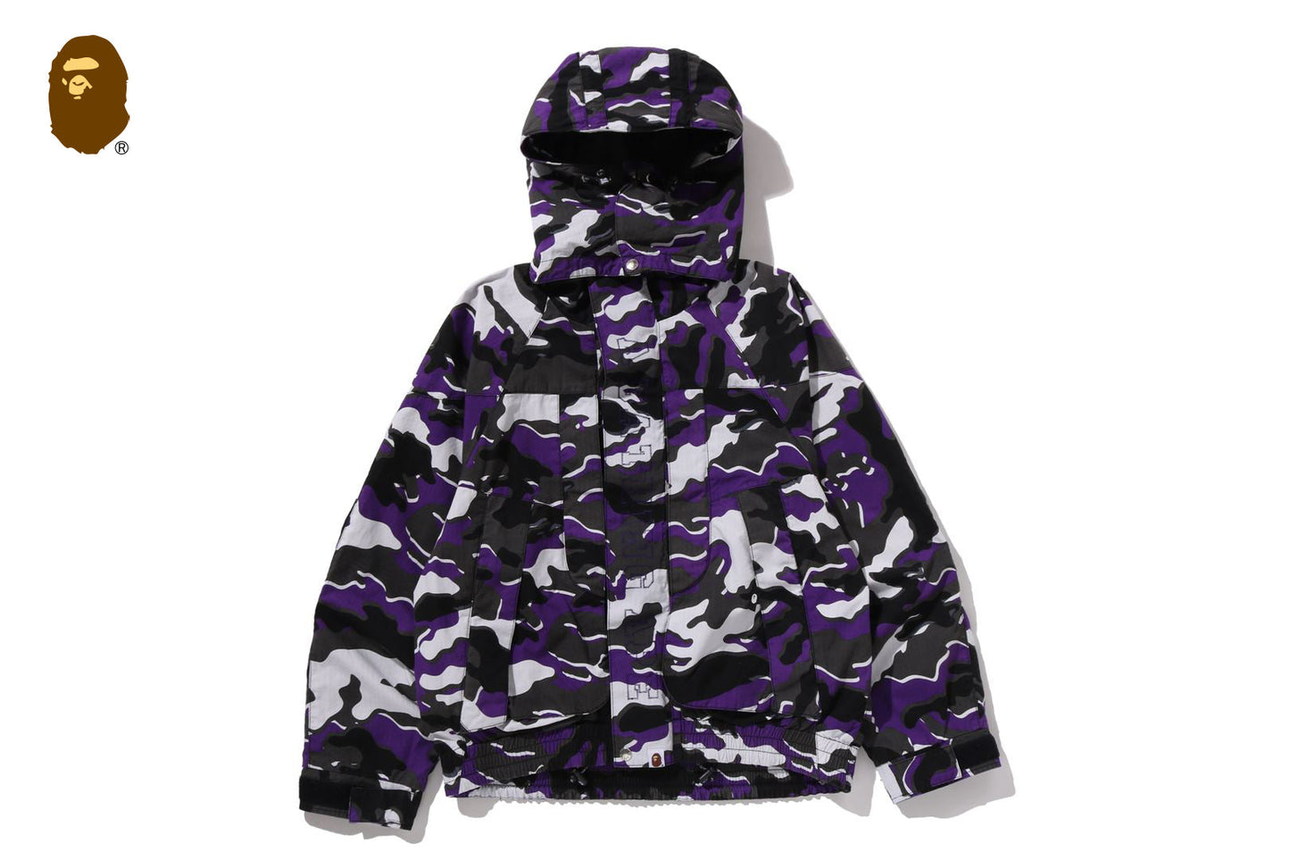 BAPE GLITCH WOODLAND CAMO 短款滑雪夾克