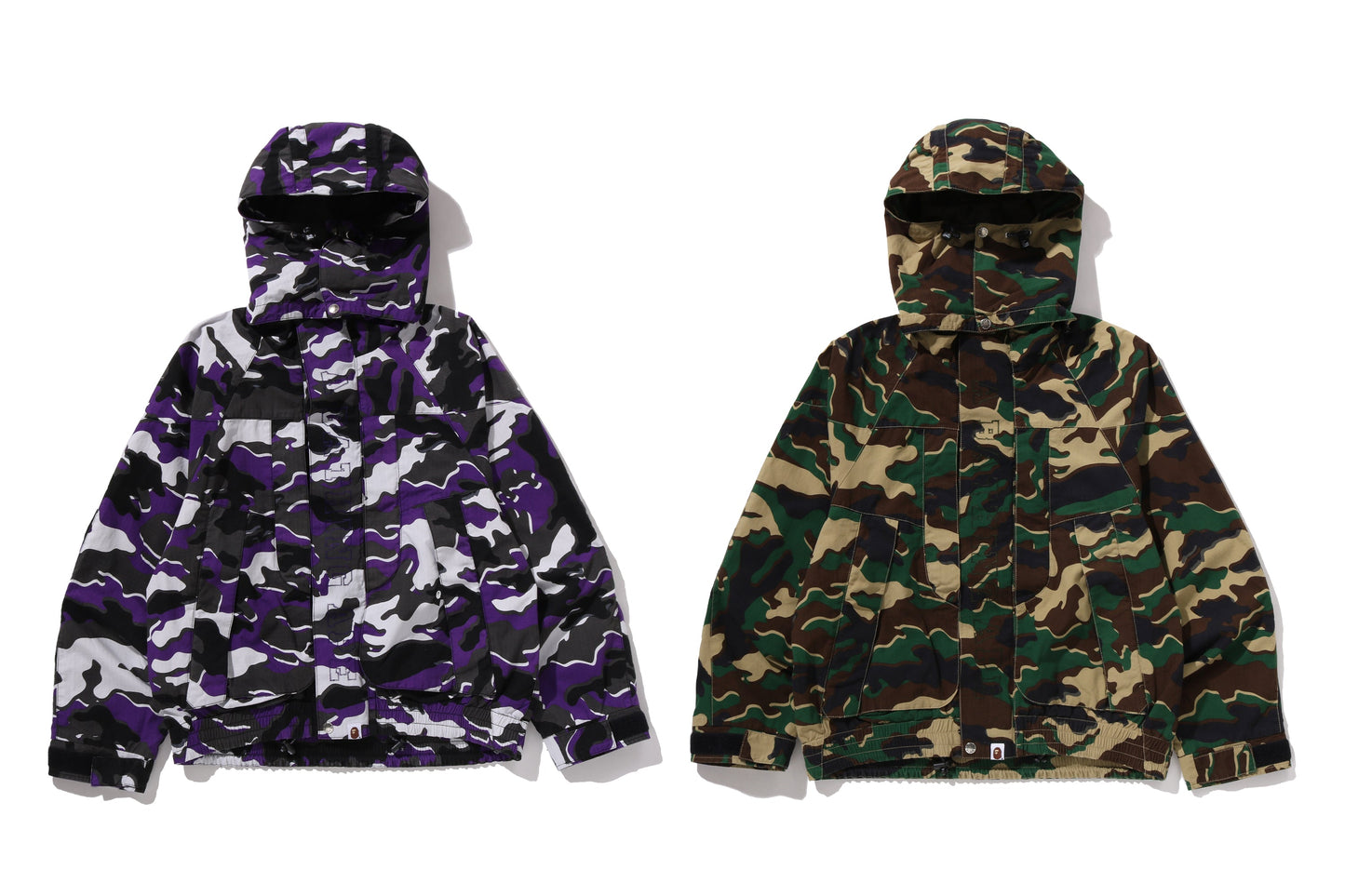BAPE GLITCH WOODLAND CAMO 短款滑雪夾克