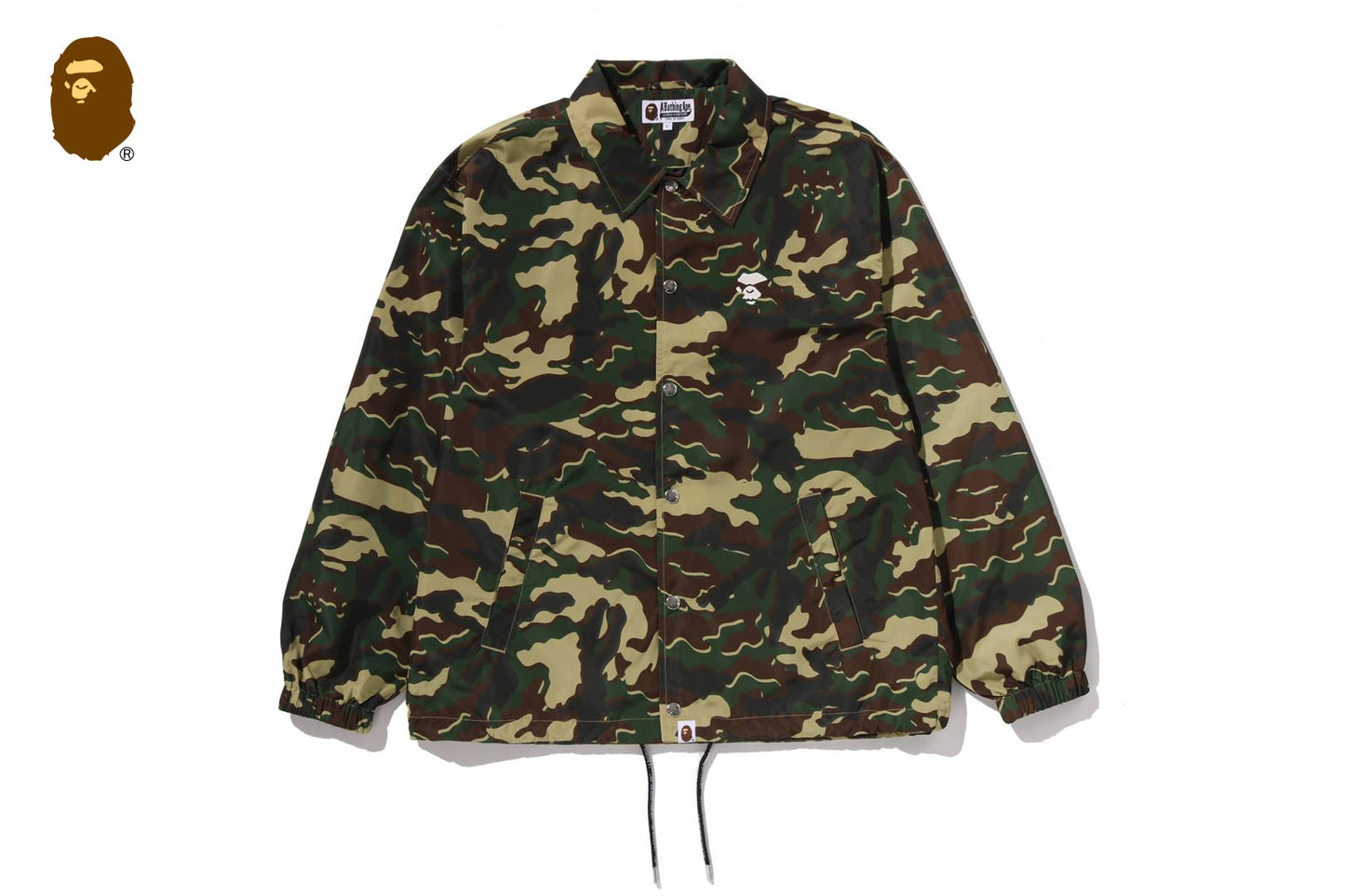 BAPE GLITCH WOODLAND CAMO COACH JACKET