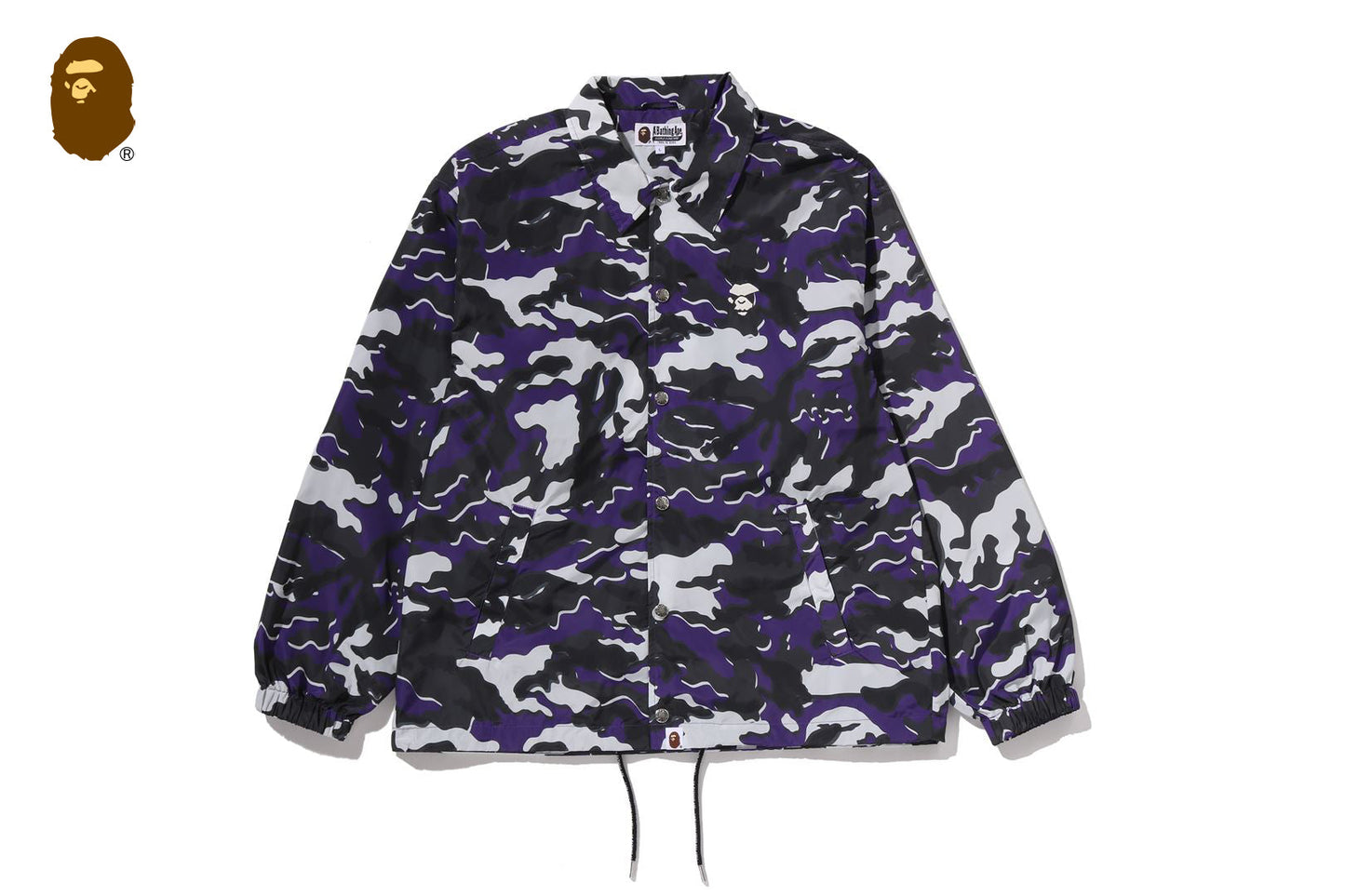 BAPE GLITCH WOODLAND CAMO COACH JACKET