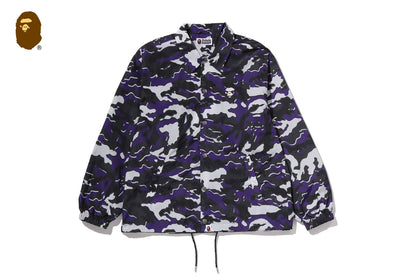 BAPE GLITCH WOODLAND CAMO COACH JACKET