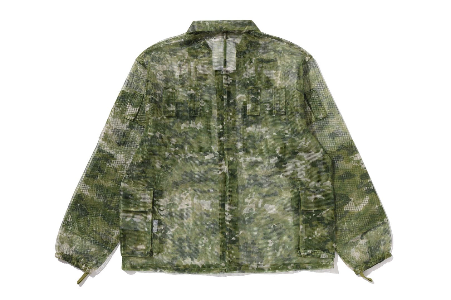 BAPE MULTI PIXEL CAMO MASK HOODED SHIRT JACKET