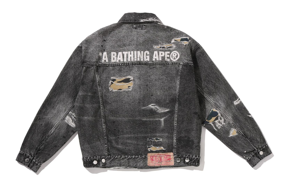 BAPE FAKE PRINT TRUCKER JACKET