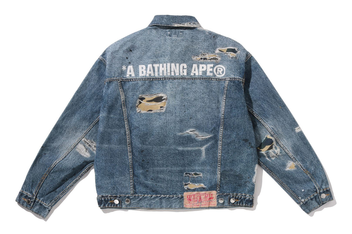 BAPE FAKE PRINT TRUCKER JACKET