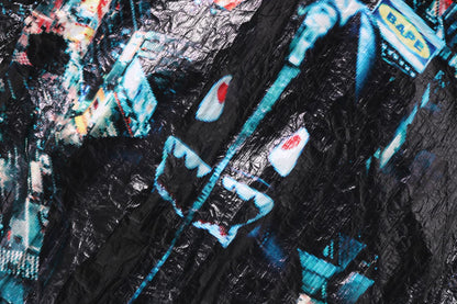 BAPE OVERALL PRINT CREASE HOODED JACKET