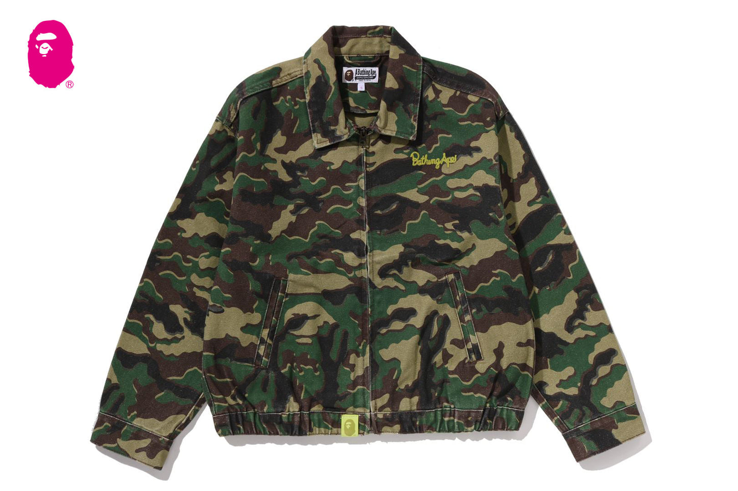 BAPE GLITCH WOODLAND CAMO 浴衣猿標誌工裝外套