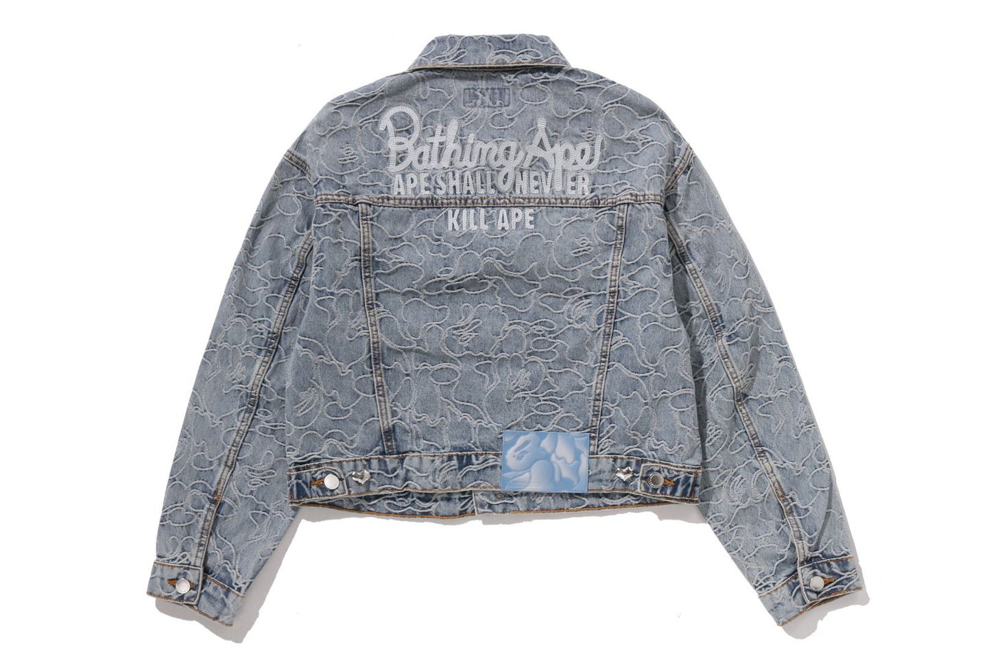 BAPE LINE CAMO CROPPED DENIM JACKET