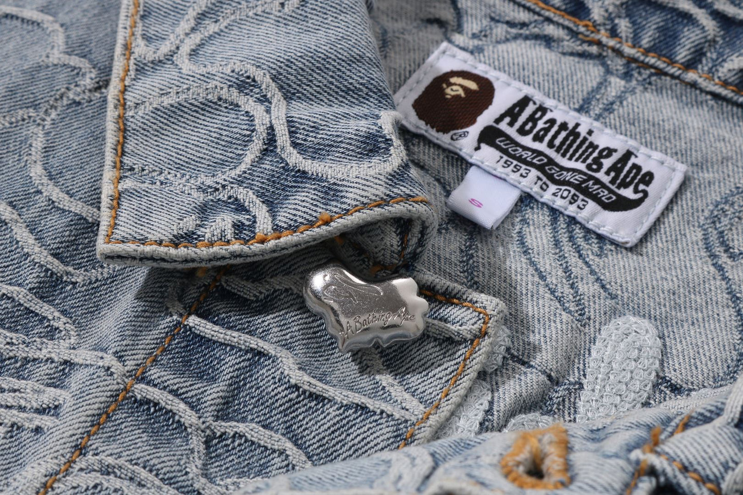 BAPE LINE CAMO CROPPED DENIM JACKET