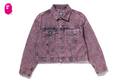 BAPE LINE CAMO CROPPED DENIM JACKET