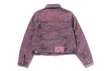 BAPE LINE CAMO CROPPED DENIM JACKET