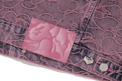 BAPE LINE CAMO CROPPED DENIM JACKET