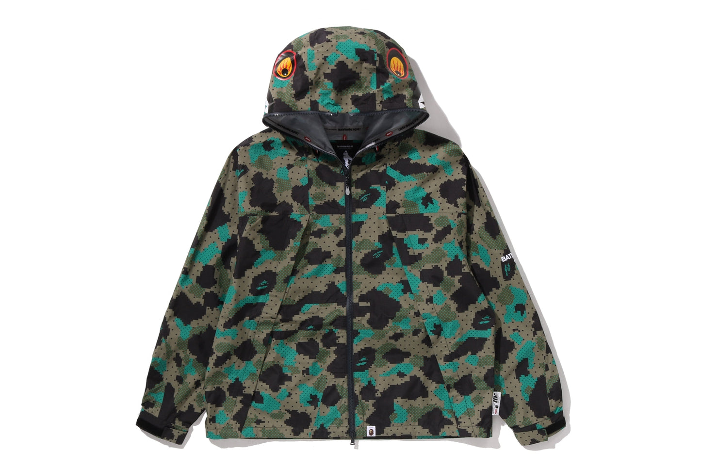 BAPE BY KAZUKI KURAISHI 3層數位迷彩點鯊魚BPAW可收納滑雪外套