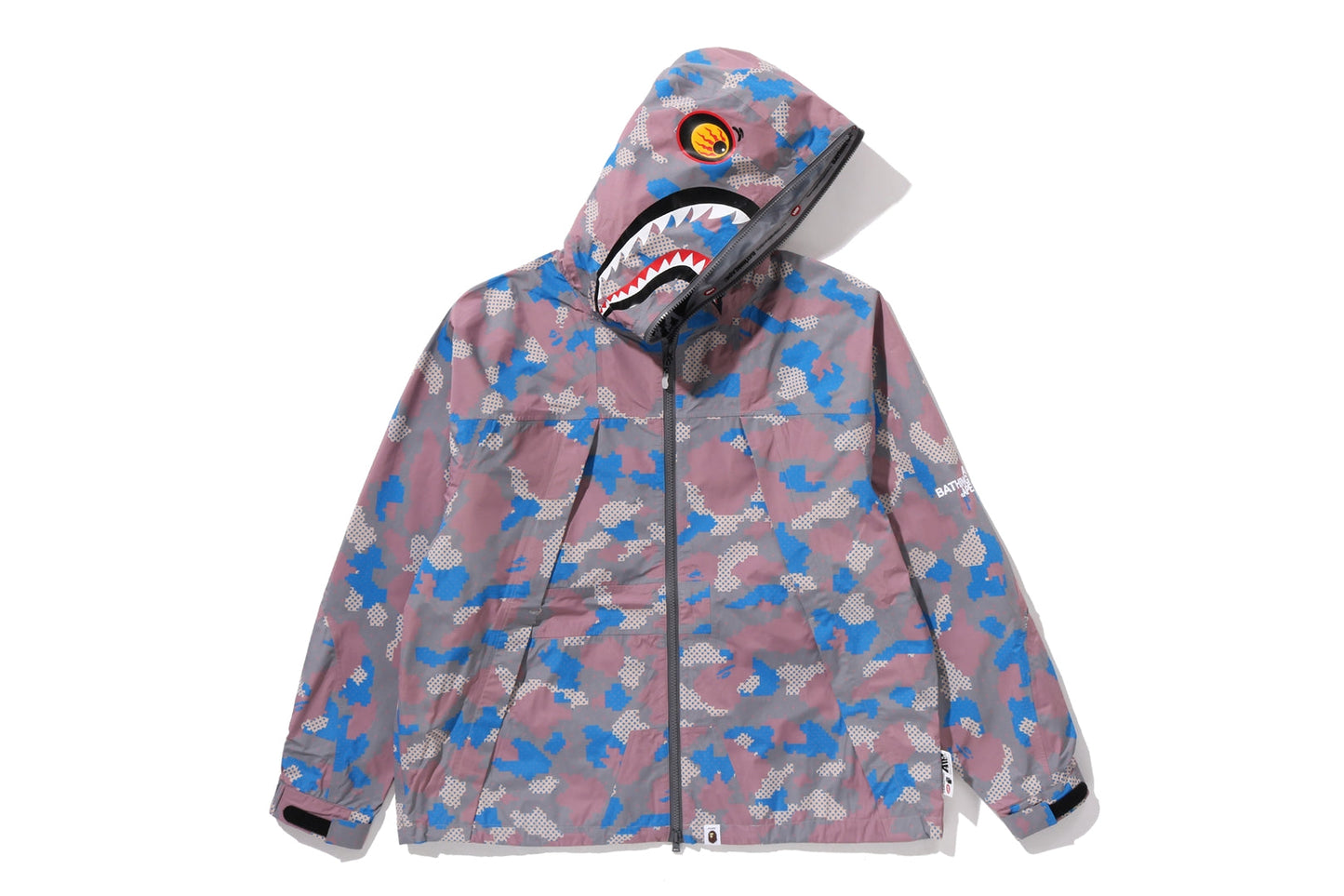 BAPE BY KAZUKI KURAISHI 3層數位迷彩點鯊魚BPAW可收納滑雪外套