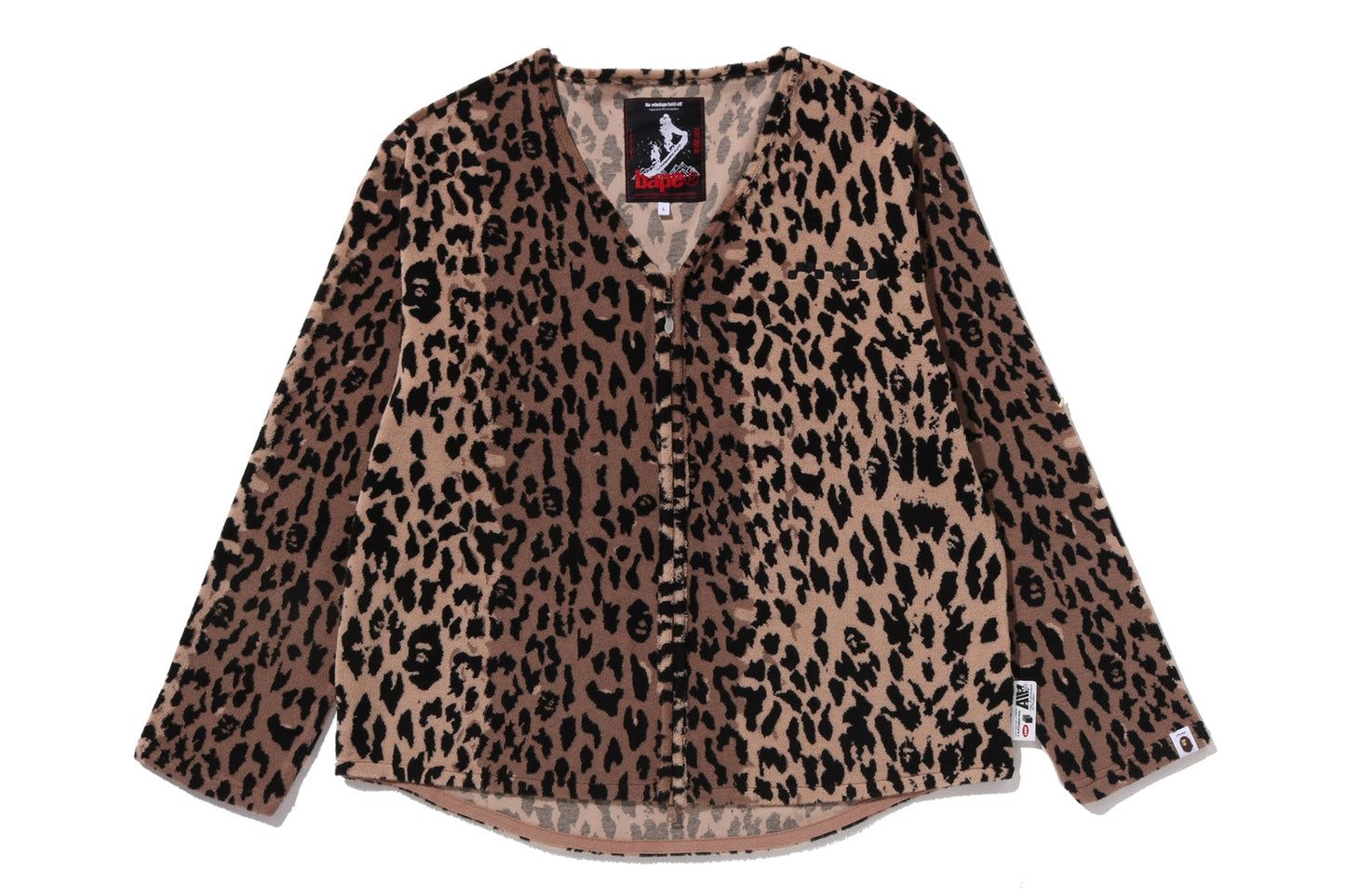 BAPE KAZUKI KURAISHI 獵豹提花拉鍊開襟外套
